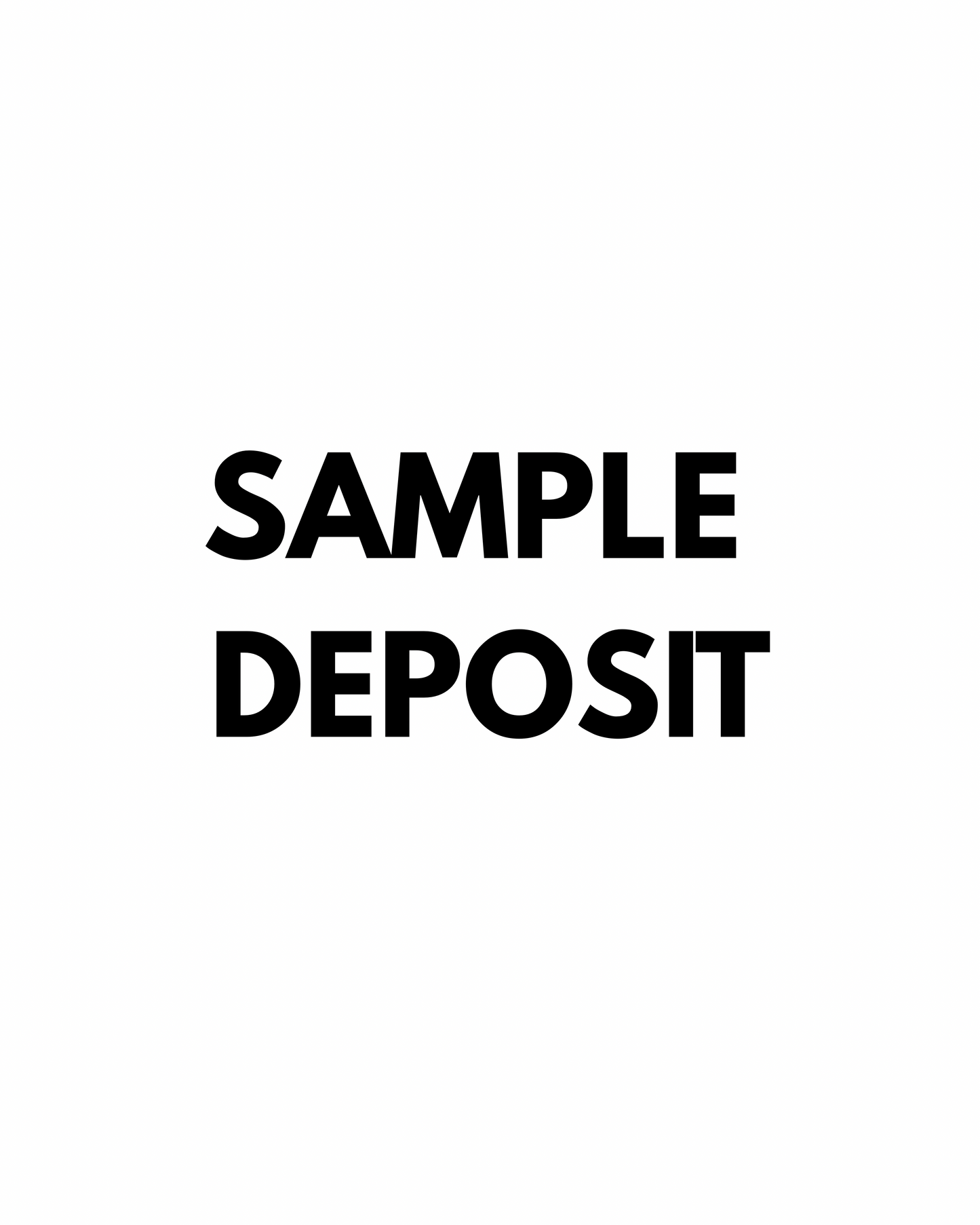 Sample Deposit ￼